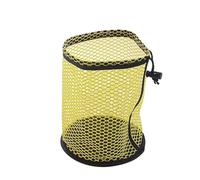 ENWWCH Portable Sports Mesh Net Bag Multipurpose Nylon Drawstring Pouch Golf Supplies Can Hold 12/25/50 Balls for Practice(Yellow-L)