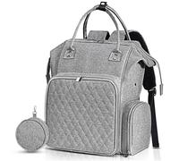 ENWWCH Sewing Machine Bag Sewing Machine Bag Large Crochet Storage Backpack Organizer Portable Knitting Bags and Totes Organizer Yarn Storage Backpack for Knitting for Sewing Machine(Grey)