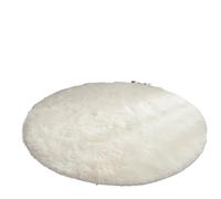 ENWWCH Soft Plush Round Rug Mat Fluffy Carpets For Living Room Home Decor Bedroom Kid Room Decoration Salon Thick Pile Rug For Bedroom Lounge Office(White,60x60cm)