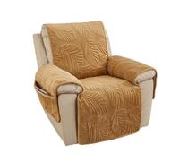 ENWWCH Soft Plush Velvet Sofa Cover Living Room Protector Slipcover Couch Recliner Armchair Chaise Lounge Covers For Office(Khaki)