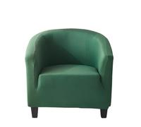 ENWWCH Solid Club Chair Slipcover Stretch Barrel Chair Covers Printed Tub Chair Slipcovers Soft Spandex Armchair Sofa Cover Removable For Office(Green)