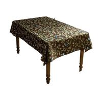 ENWWCH Tablecloth Pastoral Small Fresh Coffee Table Cloth Light Retro Literary For Dinning(Coffee color,100x160(cm))