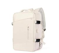 ENWWCH Travel Expanding Backpack Big Capacity Fashion Packpacks Laptop Storage Packs Backpacks for Airplanes(White)