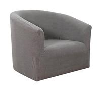 ENWWCH Tub Chair Slipcovers Pub Club Sofa Shield Fitted Stretch Armchair Accent Chair Barrel Furniture Protector Couch Covers For Office(Grey)