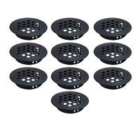 Enwye 10 PCS Stainless Steel Air Vent 29mm, Circular Mesh, Black Circular Ventilation Grille, Grating Cover, Air Vent Grille Cover Ventilation Of Cabinet, Shoe Cupboard