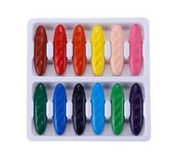 Enwye 12 Color Boxed Peanut Crayons, Suitable for 2-4 Year Old Boys and Girls for Daily Use Easy To Hold and Wash