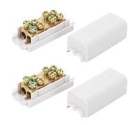 Enwye 2 PCS T Type Cable Connector Terminal Block 1000V 80A Main Wire Branching ABS Flame Retardant Brass Conductor for Electrical Systems