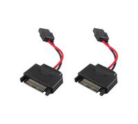 Enwye 2PCS SATA 15Pin Male to SATA 6Pin Female Power Adapter Cable 20AWG Thick Wire 10cm for Laptop Optical Drives
