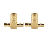 Enwye 2PCS SMB Female to 2 SMB Male RF Coaxial Adapter Connector for Antenna Communication Signal Distribution