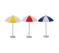 Enwye 3Pcs Miniature Umbrella Dollhouse Decoration DIY Cake Topper Figurines Accessory for Fairy Garden Craft Scenery Landscape Dollhouse DIY Decor