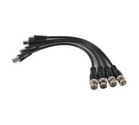 Enwye 4Pack BNC Coaxial Crimper Jumper Connector Cable BNC Male to Female Nickel Plated Coupler Extension Coaxial Cable for Broadcast Video and Camera 25cm