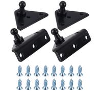 Enwye 4Pcs/Set 10MM Ball Stud Mounting Brackets or Lift Supports Gas Shocks Springs Prop Struts 2pcs L-Type and 2pcs Flat-Type and 16pcs Screws