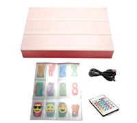 Enwye A4 Lightbox with Color Changing Letters Mega Set - USB Powered with Remote Control Dimmer, Perfect Decorative Gift(Pink and White
