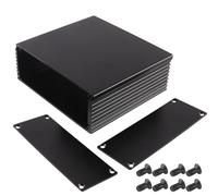 Enwye Aluminium DIY Project Box, PCB Instrument Electronic Junction Box, Housing Shell, DIY Housing for Electronic Projects Black