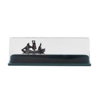 Enwye Black Pearl Cruise Ship Fluid Drift Bottle Desktop Decor Ornament Acrylic Resin Home Office Decoration