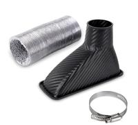 Enwye Carbon Fibre Texture Intake Airflow Guide Mouthpiece (with 2 Accessories), a Car Modification Component Suitable for Various Vehicle Models.