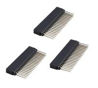 Enwye Female Pin Headers, 3 PCS 2.54MM Pitch Dual Row Straight 2 X 20 Pins Female Header Strip Connector Kit
