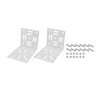 Enwye L-Shape Wall Mount Bracket Universal for CCTV Camera Security Camera, Metal Joint Mount CCTV Universal Holes Installation Bracket（2PCS）