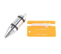 Enwye Plumb Bob Line 300g A3 Steel Chrome-plated 11cm Length 2.7cm Diameter Expandable Head 0.8mm Tip Diameter 3 Meter Cord Ideal for Precise Alignment