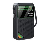 Enwye Pocket Portable Personal Radio with Type-C Interface, Supporting AM, FM, and Shortwave Bands, Suitable for Outdoor Activities and Daily Use (Black)