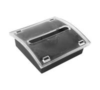 Enwye Pop Up Notes Dispenser Black Base Clear Top Sticky Notes Holder Acrylic Small Sticky Holders Container for Office Home Store Accessories
