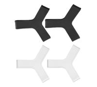 Enwye Silicone Elastic Retainer Bands for Swim Fins Slippage Secure Fit Adjustable Straps 2PCS Black 2PCS White XS-S Sizes