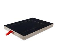 Enwye Wooden File Board with Built-in Snack Box Sandpaper Puppy Grinding Pad Sturdy Dog Paws Scratchboard for Pet Care, 9.84“x1.2”x13.77“