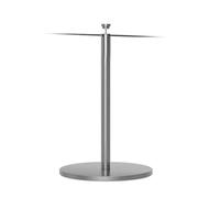 ENWYTE 2Pcs Boundary Posts Set Stainless Steel Museum Short Stanchions Art Gallery Barrier Set Space ment Prevent Close by Touching crowd Control Stanchions Posts(Grey,H60CM)