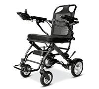 ENWYTE Electric Wheelchair Aluminum Alloy Wheelchair Foldable Lightweight Assistance Brake Multifunctional Load Capacity 100kg No Assembly Required Elderly Disabled(Single Control,20AH)