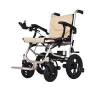 ENWYTE Electric Wheelchair Folding Compact Aluminum Alloy Lightweight Dual Battery Load Capacity 100kg 360° Joystick Automatic Braking All Terrain Assisted Elderly Disabled