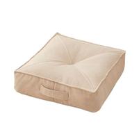 EnxJire Dining Chair Seat Cushions Thick Small Sitting Mats Solid Color Suitable For Meditation Yoga Round Comfortable Seat Pads Balcony Bedroom Stool Mat(Square beige)