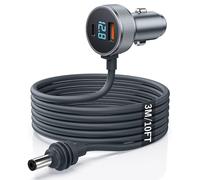 ENXOS Starlink Mini Cable 10FT/3M, 3 in 1 Starlink Mini Car Charger with DC Cars Power Cord 12V-24V, Cigarette Lighter Adapter with Voltage Display Screen USB/Type C Port for Cars and Trucks