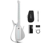 Enya CYBER-G Stringless Smart Guitar, Portable Travel Guitar, Hundreds of Instrument Sounds, Built-in Speaker and Drum Machine, Fast Learning (White)