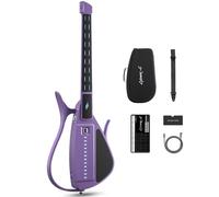 Enya CYBER-G Stringless Smart Guitar, Portable Travel Guitar, Hundreds of Instrument Sounds, Built-in Speaker and Drum Machine, Fast Learning (Purple)