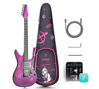 Enya Inspire 39 Inch Smart Electric Guitar Made of Carbon Fibre with 15 W Wireless Speaker, 20 Different Sounds, Built-in Presets, Charging Cable, Adjustment Key and Guitar Bag