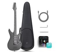 Enya Inspire 39 Inch Smart Electric Guitar Made of Carbon Fibre with 15 W Wireless Speaker, 20 Different Sounds, Built-in Presets, Charging Cable, Adjustment Key and Guitar Bag