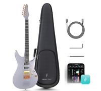 Enya Inspire 39 Inch Smart Electric Guitar Made of Carbon Fibre with 15 W Wireless Speaker, 20 Different Sounds, Built-in Presets, Charging Cable, Adjustment Key and Guitar Bag