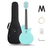 Enya NOVA GO 35-Inch Carbon Fiber Travel Acoustic Guitar, Blue | Lightweight 3.7 lbs Design, Moisture-Resistant Body, Easy to Carry for Adults and Beginners, Gig Bag and Accessories Included