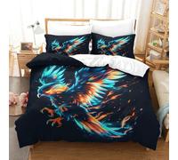 ENYISIYULO Bedding Set Eagle 3D Print Duvet Quilt Cover Bald Eagle Soft & Cosy Breathable Comforter Covers for Teens And Adults Bedroom Double（200x200cm）