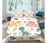 ENYISIYULO Dinosaur 3D Printed Bedding Sets Duvet Coverfor Kid Teens Boys And Girls Man Quilt Cover 3 Pcs With Pillow Cases Easy Care Anti-Allergic Soft And Smooth King（220x240cm）