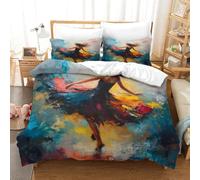 ENYISIYULO Duvet Cover Set Ballet Dance 3D Print Duvet Quilt Cover Ballet Ultra Soft Microfiber with Zipper Unique Design for Kids Boys Teens Youth Double（200x200cm）