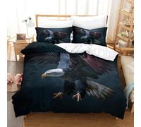 ENYISIYULO Duvet Cover Set Eagle 3D Print Duvet Quilt Cover Bald Eagle Soft & Cosy Breathable Comforter Covers for Kids Girls Boys Adults Bedroom Super King（260x220cm）