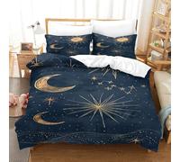 ENYISIYULO Duvet Cover Set Sun Moon 3D Print Duvet Quilt Cover Artistic Constellation Ultra Soft Microfiber with Zipper Unique Design for Teens And Adults Bedroom Super King（260x220cm）