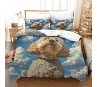ENYISIYULO Duvet Cover Set Teddy Dog 3D Print Duvet Quilt Cover Puppy Ultra Soft Microfiber with Zipper Unique Design for Kids Boys Teens Youth King（220x240cm）
