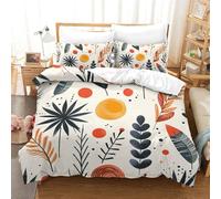 ENYISIYULO Floral 3D Printed Duvet Cover Set 3 Pieces Bed Duvet Set Soft Microfiber with Zipper Closure，Pillowcases for Teens And Adults Double（200x200cm）