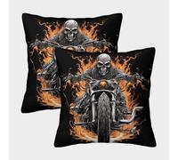 ENYISIYULO Pillow Covers Racer Pack of 2 Square Decorative Throw Pillow Case Cover Motorcycle for Men/Women Living Room Bedroom Sofa Chair 40x40cm