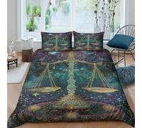 ENYISIYULO Sun Moon Duvet Cover Sets 3 PCS Hotel Quality Quilt Cover Bedding Sets Bed Covers with Pillowcases with Zipper Closure Breathable Stylish Comforter King(220x240cm)