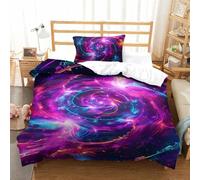 ENYISIYULO The Spiral of Music Bedding Duvet Set Quilt Cover Set Bedspread Bedroom with Pillow Cases With Zipper Closure Soft Microfiber Bedding Set Single(135x200cm)