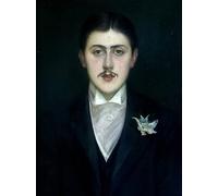 ENYLUFUT Famous Painting Art Print Poster Print Artwork Picture Portrait of Marcel Proust by Jacques Emile Blanche Wall Art Print for Living Room Decor 60x90cm