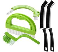 Enyoir 5 Pcs Crevice Cleaning Brush Set, Tile Grout Cleaner Brush, Hard Bristle Gap Brush Multifunctional Recess Groove Cleaning Tools for Bathroom, Kitchen, Window and Door (5)